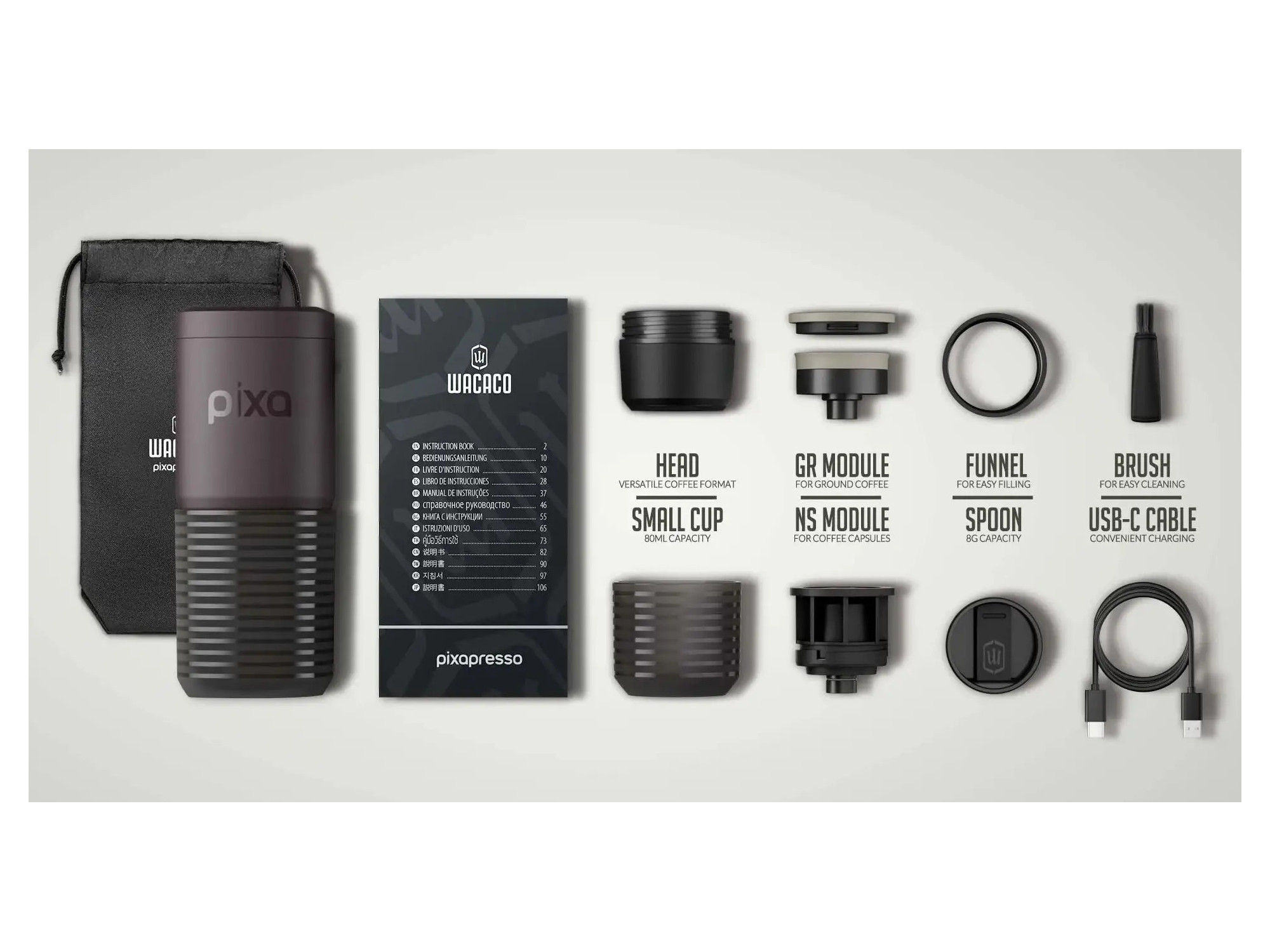 Wacaco Pixapresso – Cafetera espresso con batería | SNAILER®