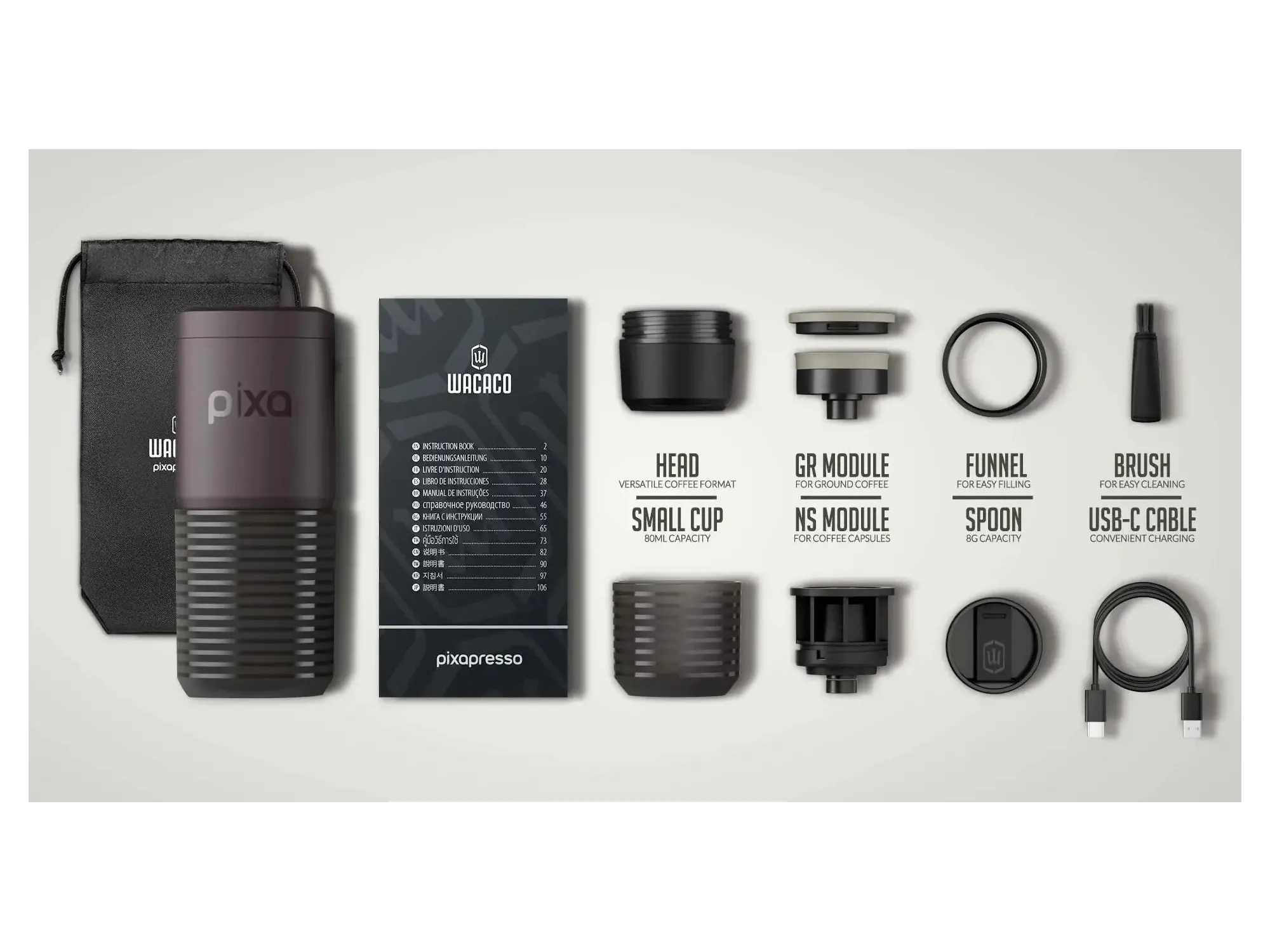 Wacaco Pixapresso – Cafetera espresso con batería | SNAILER®