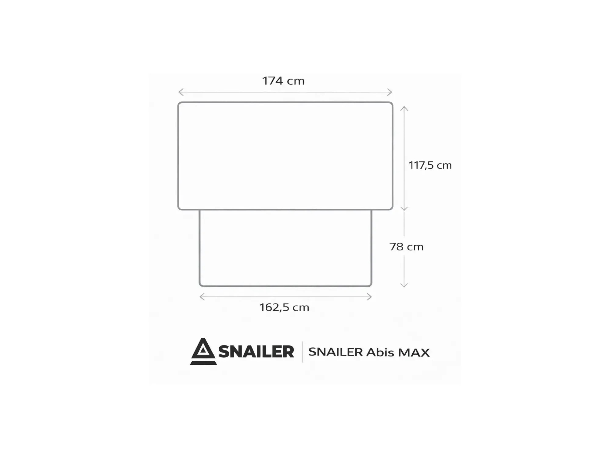Tienda de techo SNAILER® Abis MAX rígida apertura lateral